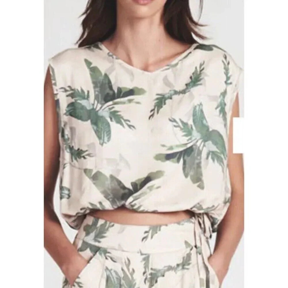 One Teaspoon Wasteland Top Khaki size XS Viscose